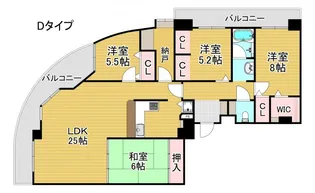 フェルザ住之江公園【15階】の間取り