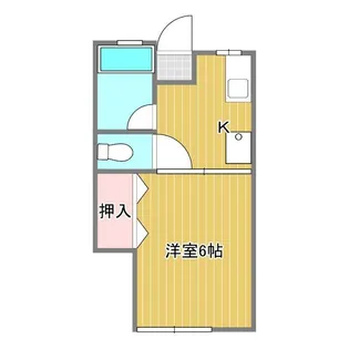 ハイツハーモニー【1階】の間取り