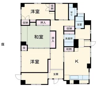 マンションコア【1階】の間取り