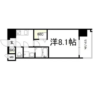 レジュールアッシュ桜宮エクシード【9階】の間取り