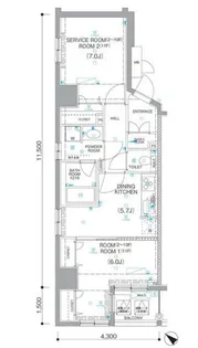 レヴィーナ東京八重洲通り【6階】の間取り