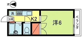サットンプレイス梨花【1階】の間取り