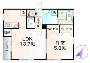 エクシア【2階】の間取り