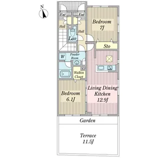 アリビオ【1階】の間取り