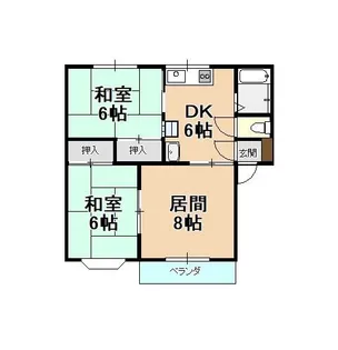 パークソニア【2階】の間取り