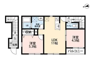 リーブルファイン幸手駅III【2階】の間取り