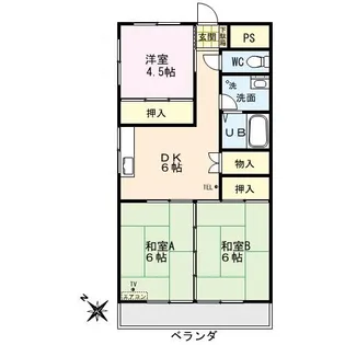 ハイツ不動上平井【2階】の間取り