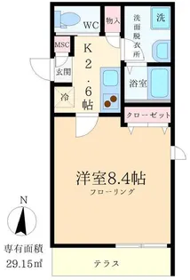 KR.Vent Vert【1階】の間取り