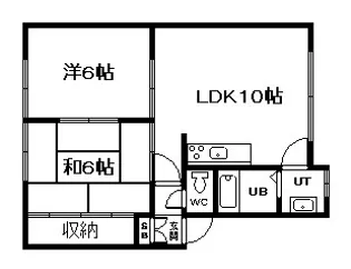 ハイツ南部【1階】の間取り