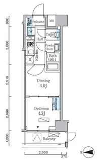 プライマル門前仲町【1階】の間取り