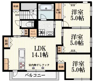 エアタワーKOMAE【2階】の間取り
