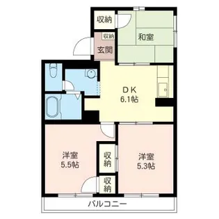 ウッドスクエア二俣川【2階】の間取り