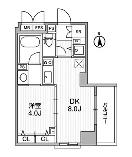 クリオ三田ラ・モード【9階】の間取り