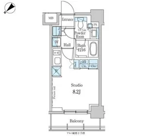 パークアクシス横浜反町公園【2階】の間取り