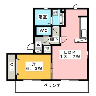 エスペランサA棟【1階】の間取り