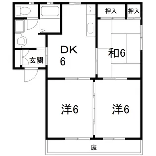 メモリーハイツB【1階】の間取り