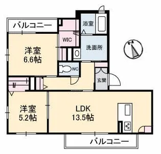 ヴィラ くらら【1階】の間取り