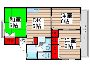 セジュールB【2階】の間取り