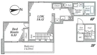 ClaviusZEH【6階】の間取り