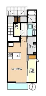 グラシア城ヶ丘A棟【2階】の間取り
