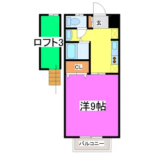 コーポ国本【1階】の間取り