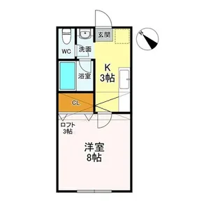 南仙台ハイツJ棟【1階】の間取り