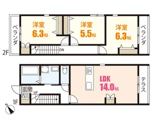 安佐南区長束1丁目ヘーベルメゾン【1階】の間取り