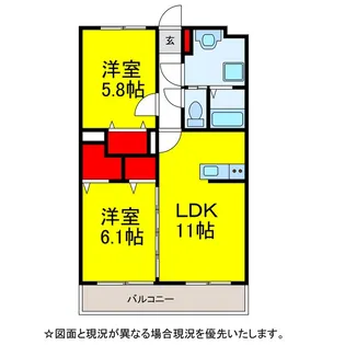 (仮称)富里市日吉台マンション【4階】の間取り