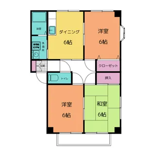 グランデージ的場 A【2階】の間取り