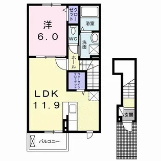 ミーティア E【2階】の間取り