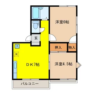 福井ハイツ【1階】の間取り