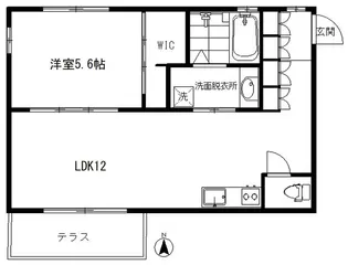 カーサヤマザキ【1階】の間取り