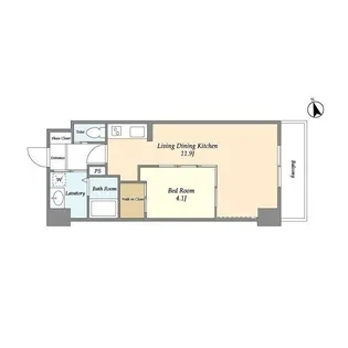 LIBR GRANT羽田【4階】の間取り