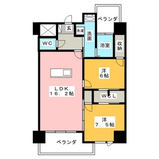 コモレビスクエア名駅北【14階】の間取り
