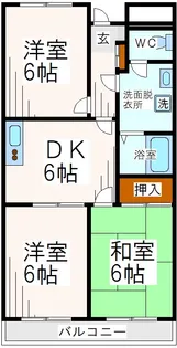 シャトルフルール【3階】の間取り