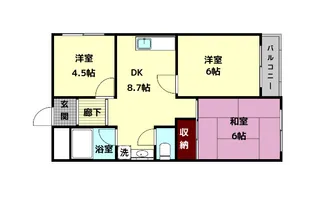 松ヶ丘コーポ【3階】の間取り