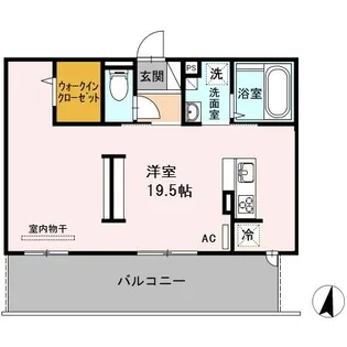 パラディーソ C棟【2階】の間取り