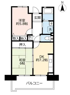 URパークタウン西武庫【4階】の間取り