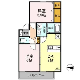 グランディール親和【2階】の間取り