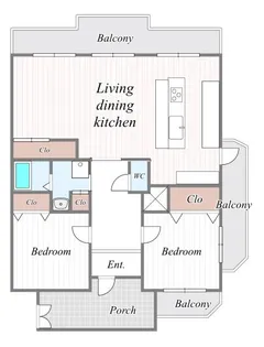 シティハイツこの花【12階】の間取り