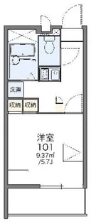 レオパレス新町C【2階】の間取り