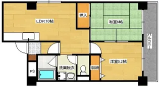 ラシュレ玉下【8階】の間取り