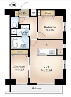 ルフレプレミアム神楽坂【10階】の間取り