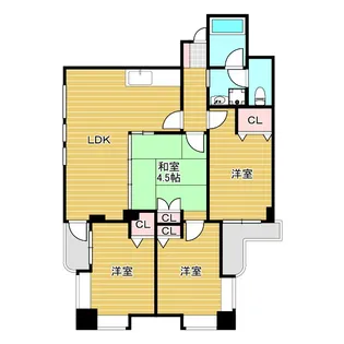 シュロス五月山II【4階】の間取り