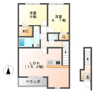 ベルドミール【2階】の間取り