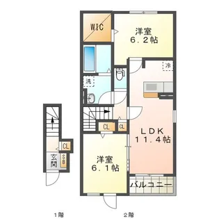 HALO C棟【2階】の間取り