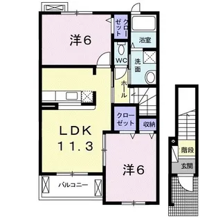 フルール26【2階】の間取り