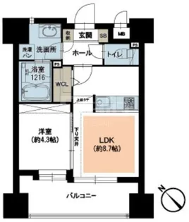 ジョイナス東比恵【5階】の間取り