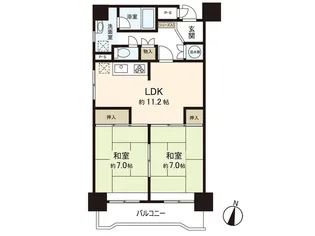 ブライトシティ柏木【10階】の間取り