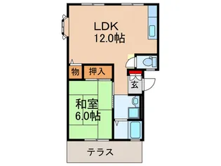 アスターハイツ2【1階】の間取り